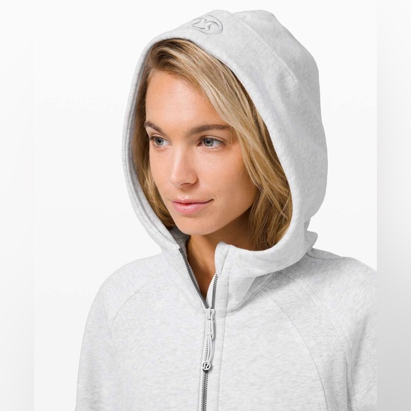 Lululemon Scuba Oversized 1/2 Zip Hoodie Sweater Light Grey Medium Large M/L - Picture 4 of 8